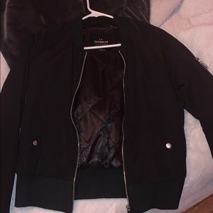 Black bomber jacket